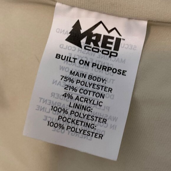 REI Cooperative Womens Beige Long Sleeve Full Zip Hooded Casual Fleece SZ M - Picture 9 of 9